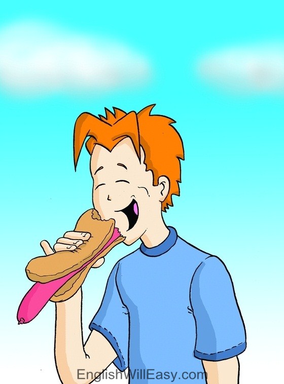 eat Picture Card For Kids- Verbs- eat