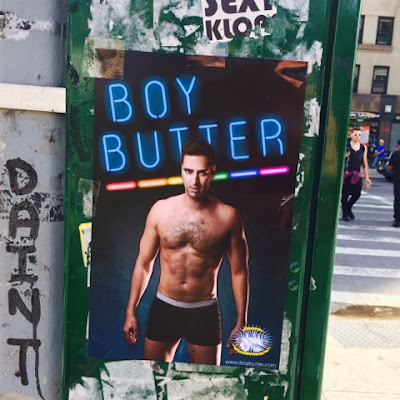 Boy Butter posters turning up in Chelsea hood of New York City.