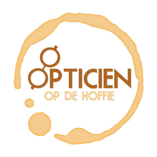 Opticien op de koffie logo