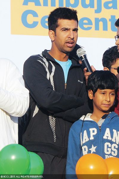 Ashok Menaria during the 4th edition of Jaipur marathon, held in the city.