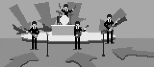 Beatles no Ed Sullivan Show gif animado