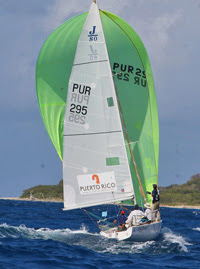 J/80 one-design sailboat- sailing off St Croiz, USVI