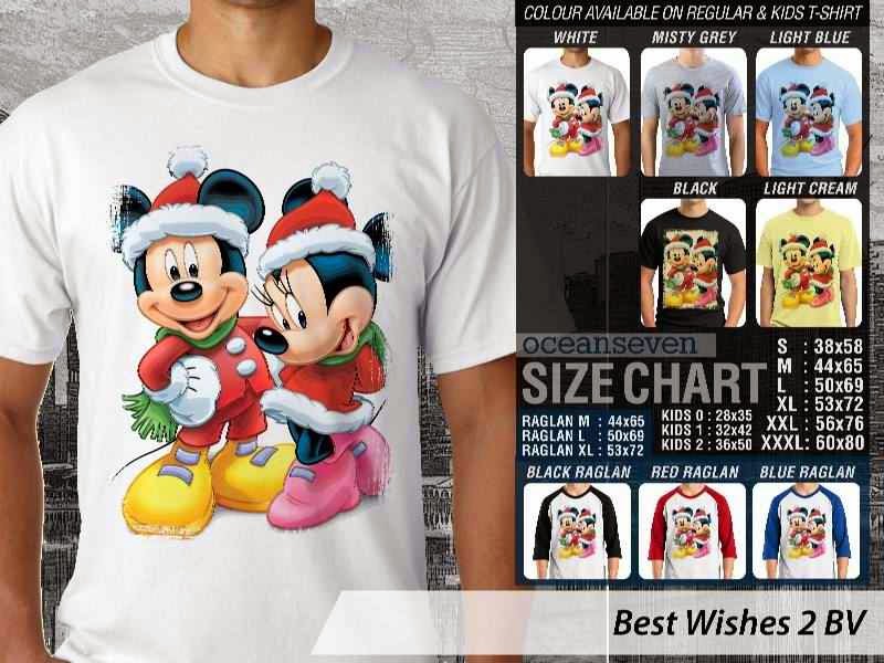 Kaos natal Best Wishes 2 Mickey Mouse