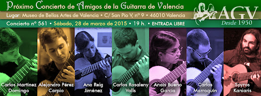 Concierto de Alumnos de Guitarra del CSMV, en Amigos de la Guitarra de Valencia