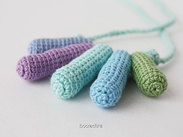 colorful teething necklace