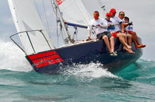 J/24 one-design sailboat- sailing Caribbean