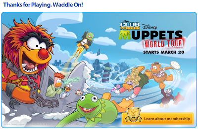 Club Penguin - Muppets World Tour - Log Off Screen