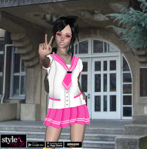 Style Me Girl Level 47 - Olivia - School Girl - Fuller view