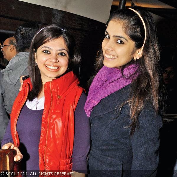 Bhawna with a friend during the Ladies' Night at SOI 7 Pub & Brewery, DLF Cyber City, Gurgaon.