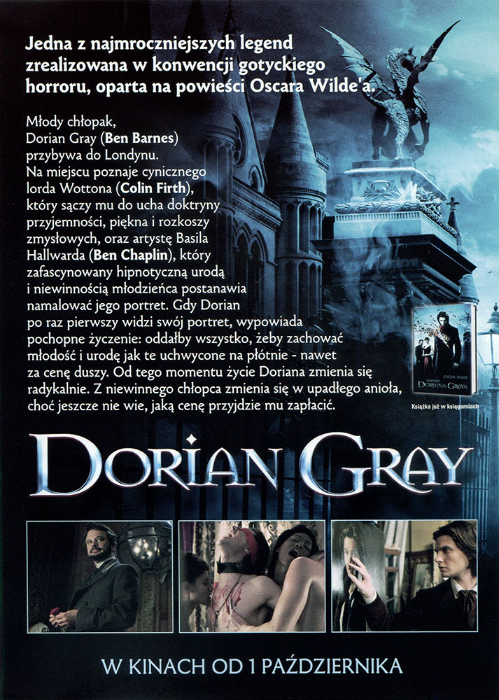 Ulotka filmu 'Dorian Gray (tył)'