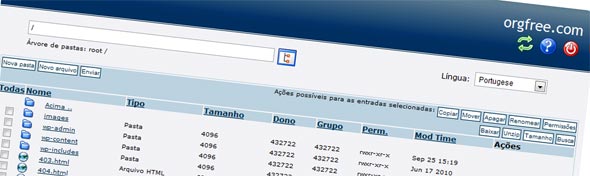 Navegador de arquivos do free web host area. Navegador de arquivos do free web host area.