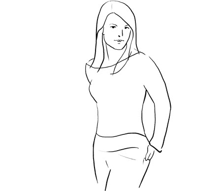 Dibujo de mujer cuerpo completo - Imagui