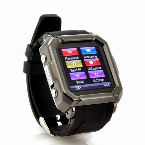  Sourcingbay Smartwatch Phone GSM Quad Band Calls-sms,phonebook Sync with Caller Id-black Color