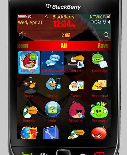 Angry Birds Theme For Blackberry