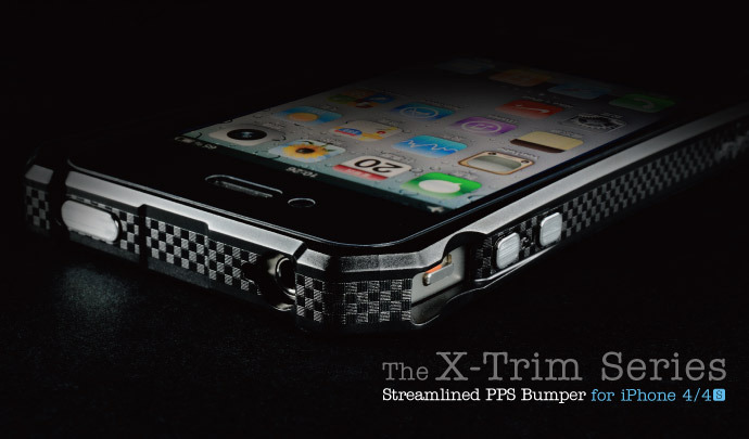 iPhone4/4S-X-Trim- PPS保護框-碳黑色
