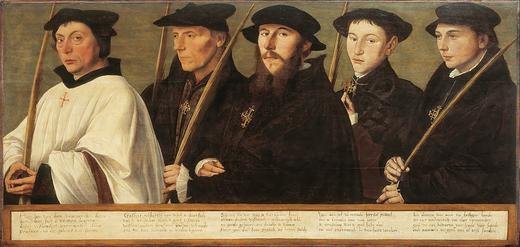 Jan van Scorel - Five Members of the Utrecht Brotherhood of Jerusalem Pilgrims - Google Art Project