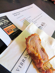 Kettle Brand Pro vs Joes Cook-Off Happy Hour, presented by Snooth, Kettle Brand cheddar beer crusted smoked pork loin
