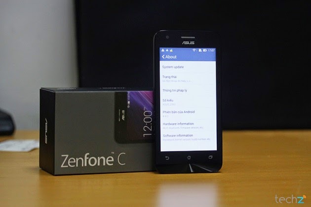 Mức giá chính thức của ZenFone C tại thị trường Việt Nam