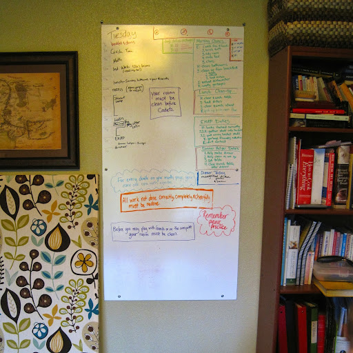 homeschool whiteboard