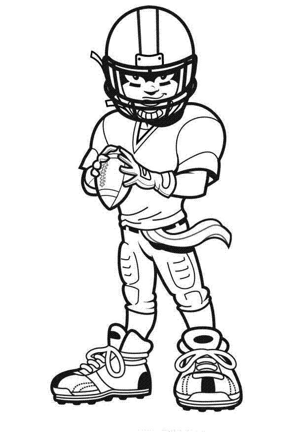 American Football Players Kids Coloring Pages