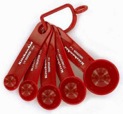 Lifetime Brands 5Pc Red Meas Spoon Set Kat057er Spoons Measuring