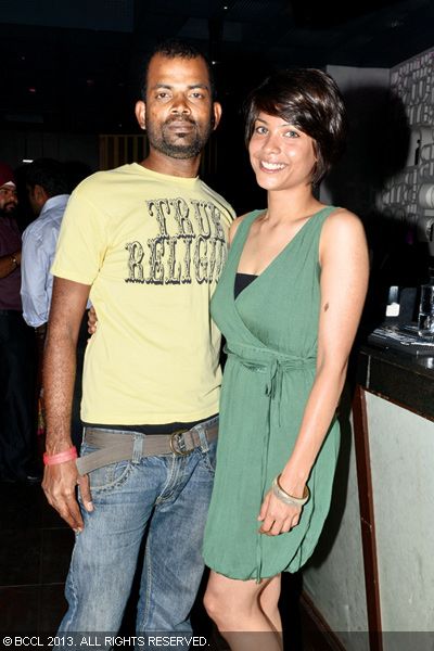 Prashant and Jasmine pose during a bash in Chennai.