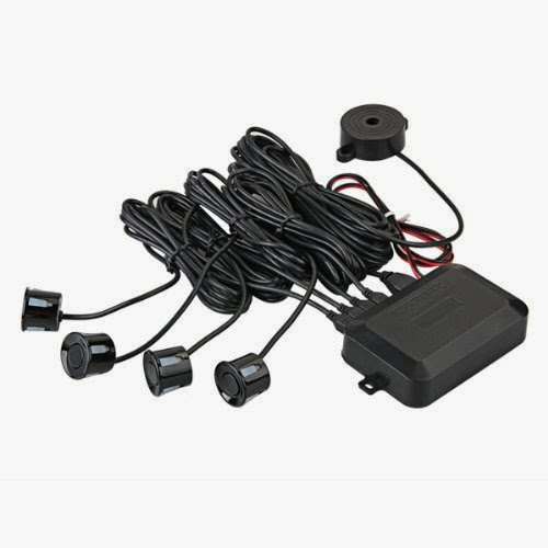  Car Reverse Backup Radar System Black with 4 Parking Sensor