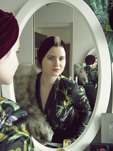 turban w stylu retro
