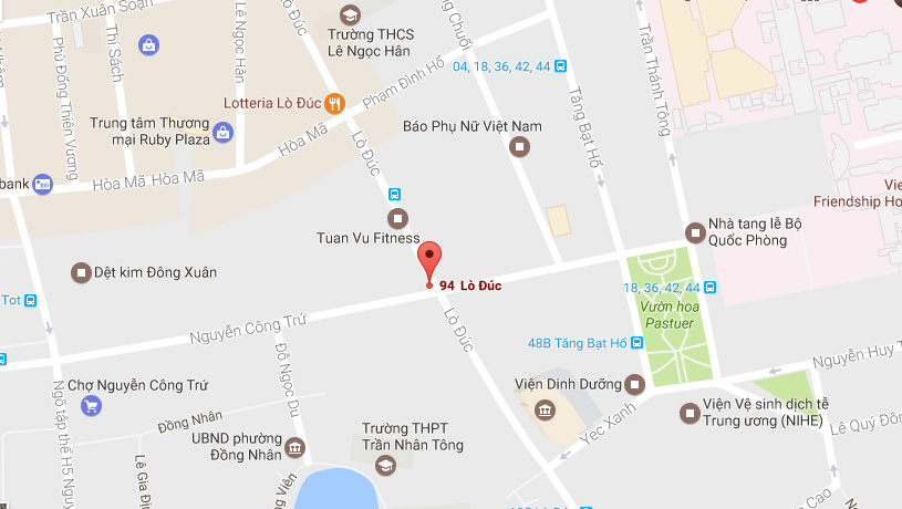 Vị trí chung cư Vinhomes Lò Đúc