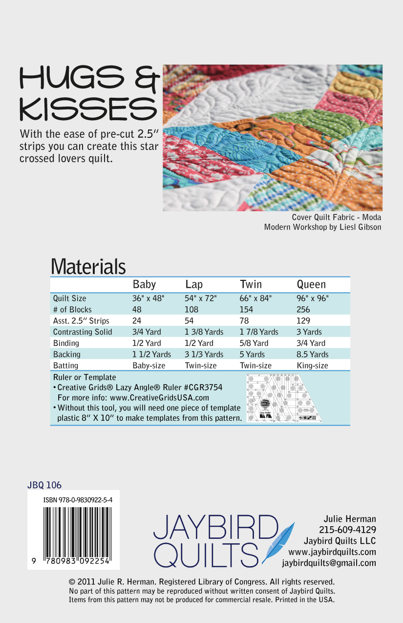 hugs and kisses quilt pattern
