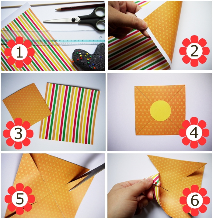 How to Make a DIY Paper Pinwheel Cupcake Topper - BirdsParty.com