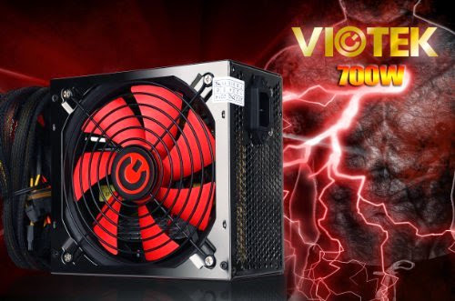 Viotek VTK700BR 700W ATX 24Pin 6xSATA 2x6? PCI Express Computer Power Supply