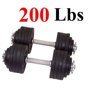  One Pair of Adjustable Dumbbells Kits - 200 Lbs (100lbs X 2pc)