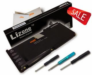 Lizone® High Performance 63.5Wh Laptop Battery for Apple MacBook Air 13.3" MacBook Pro 15" 17" A1342 A1331 661-5391 020-6580-A 020-6582-A 020-6809-A 020-6810-A 10.95V/5800mAh