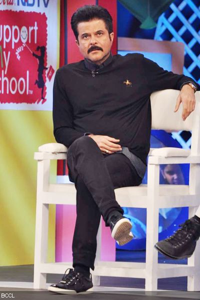 Anil Kapoor watches the proceedings at 'Support My School' Telethon '13, held in Mumbai on February 3, 2013. (Pic: Viral Bhayani)