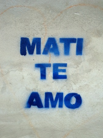 i love you graffiti art. Mati I love you.