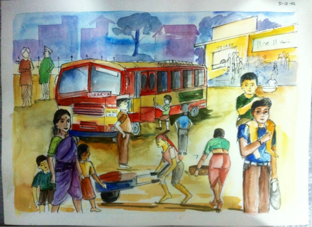 Featured image of post Bus Stop Memory Drawing Easy : Hey, friends, if a bus drawing। easy to draw made for kids। step by step। pencil colour drawing hi friends welcome.