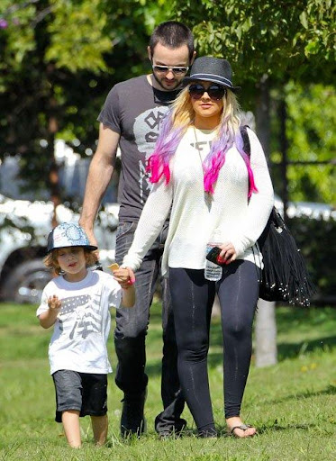 Christina Aguilera had a family park day with her son Max Bratman and boyfriend Matthew Rutler.