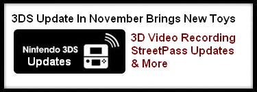 3DS Update In November Brings New 3DS Toys