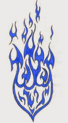 Blue Flame Tattoos