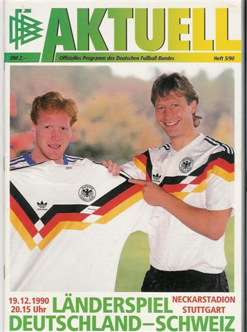 1990: Germany – Switzerland 4-0 (1-0) | Germany's / Deutschlands  Nationalmannschaft