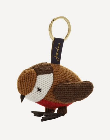 Knitted Robin Keyring by Joules