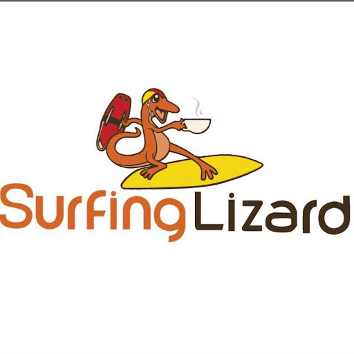 Surfing Mermaid logo