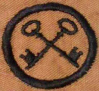 Girl Scout Badge 1917: Housekeeper. (Crossed Keys)  - DaisyLow.com Website designed n Memory of Eileen Alma Klos (1929-1974)