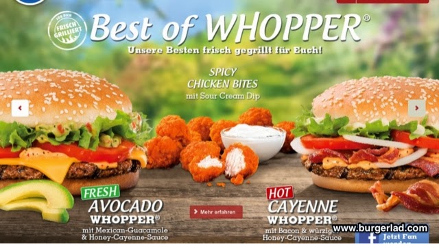 Burger King Promotional Burgers 2014