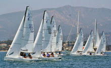 J/70s sailing off start- Santa Barbara YC Fiesta Cup