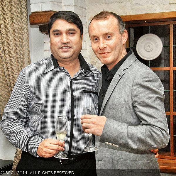 Aditya Mehendale and Paul Huttley during the dinner party hosted by Jaswinder Narang in Pune.