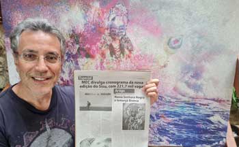 O artista Henrique Vieira Filho e seu artigo no “Jornal O Serrano”