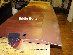 Finest Quality Traditional English pit tanned bridle butt 2