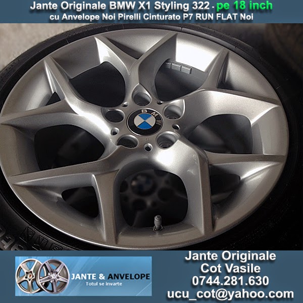 Original Genuine Rims Wheels BMW X1 pe 18 inch with Pirelli Cinturato P7  RUN FLAT Tyres | Jante Originale Noi si Second